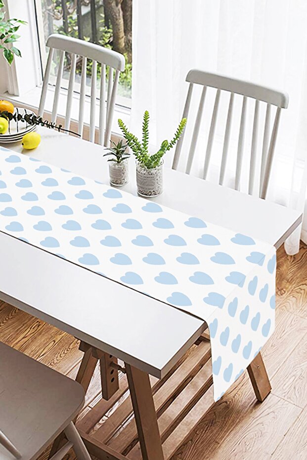 Heart Pattern Digital Printed Suede Runner - 2