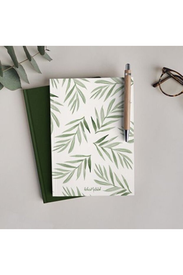 Gift - Unlined Notebook Series - N044 Olive Branch Green Plants Notebook