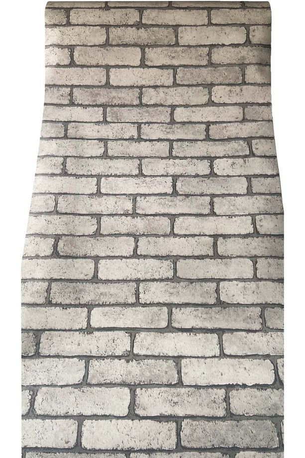 Taş Tuğla Duvar Desenli Kendinden Yapışkanlı Folyo Kağıt Kaplama 45 Cm X 15 Metre - 1