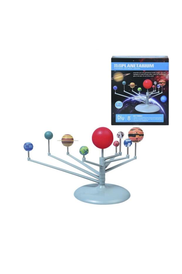 Güneş Sistemi Modeli, Gezegen Sistemi, Boya, Fırça, Eğitici Maket, Deney Seti, Plastik - 3