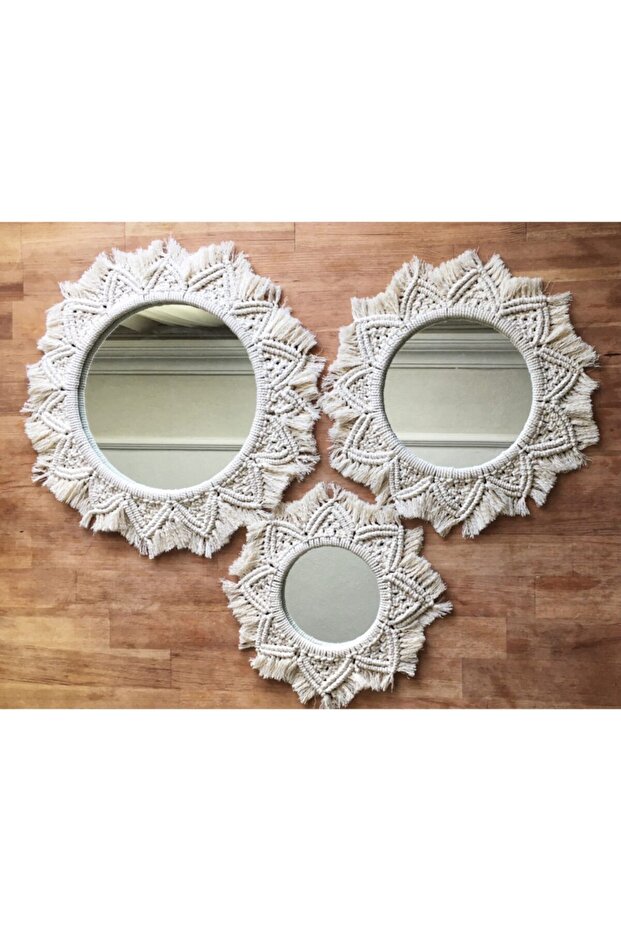 Makrome 3lü Set Ayna - 2