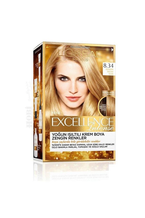Excellence Intense 8.34 Zengin Sıcak Sarı Saç Boyası - 4