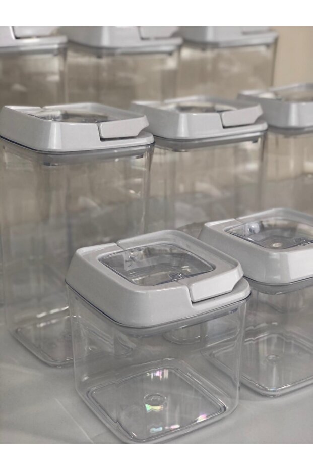 Storage Container 9 Pieces Super Vacuum White (Special Lid), Food Container