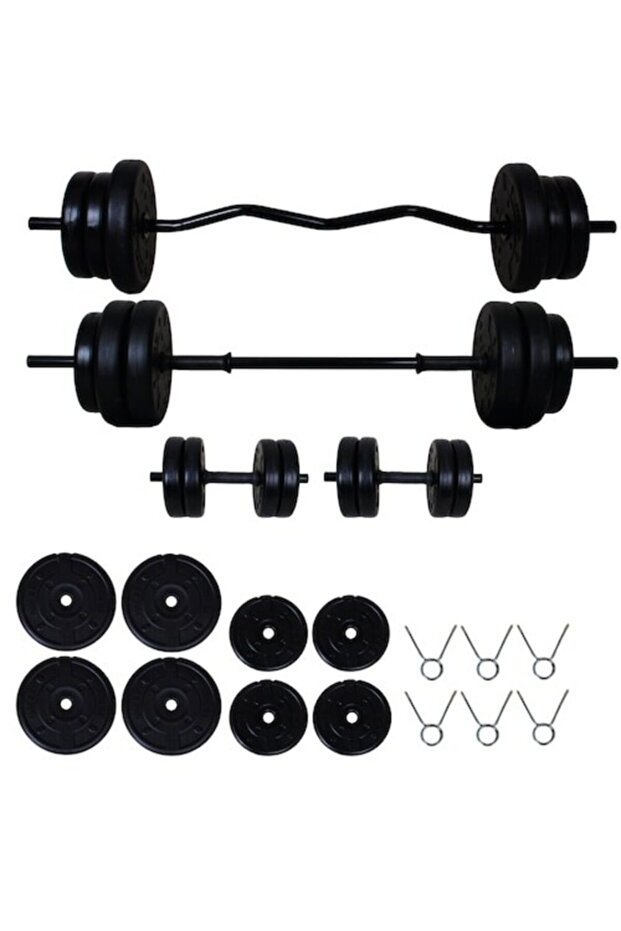 Aydın Sport 38 Kg Z Barlı Ve Düz Barlı Dambıl Halter Seti