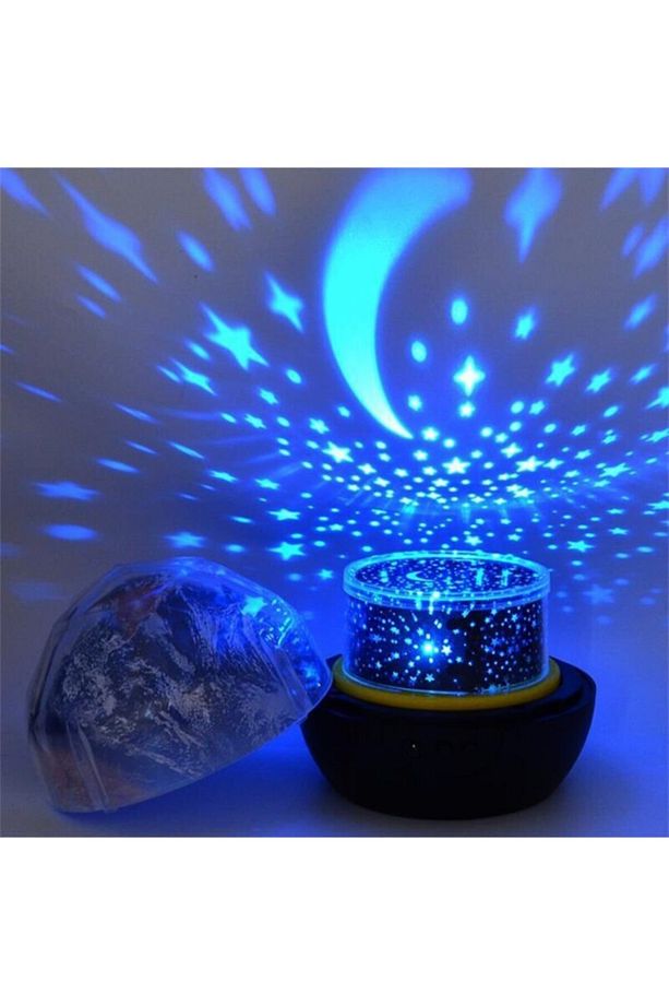 5 Farklı Yıldızlı Gökyüzü Ve Gezegen Hareketli Gece Lambası Projektör 20x16cm - 6