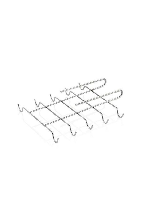 10 Kancalı Fincan Kupa Bardak Askısı Bardaklık Raf Organizer - 5