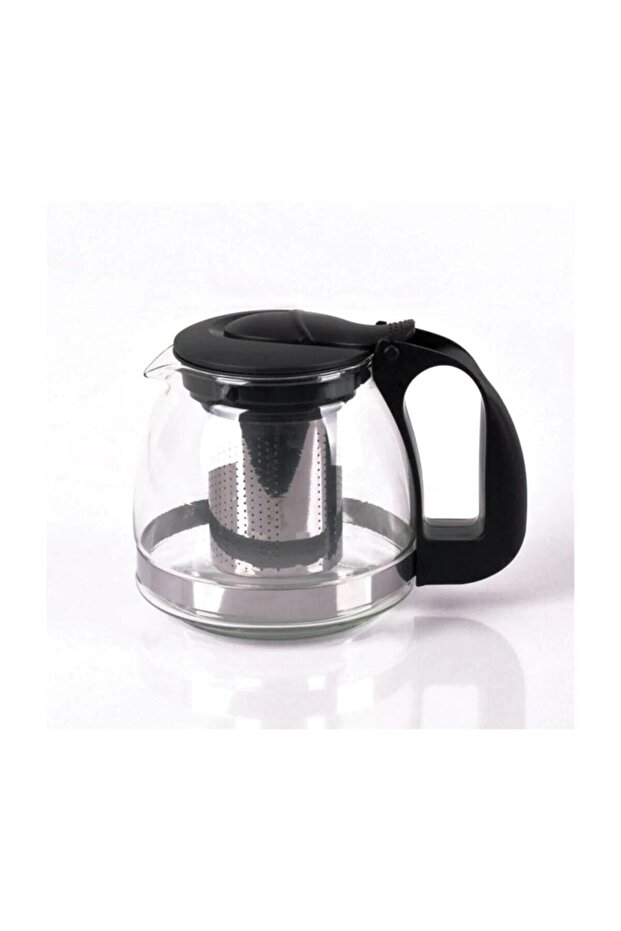 Çelik Süzgeçli Cam Demlik 900 Ml.