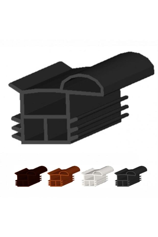 Steel Door Strip Black - Door Seal 6 Meters