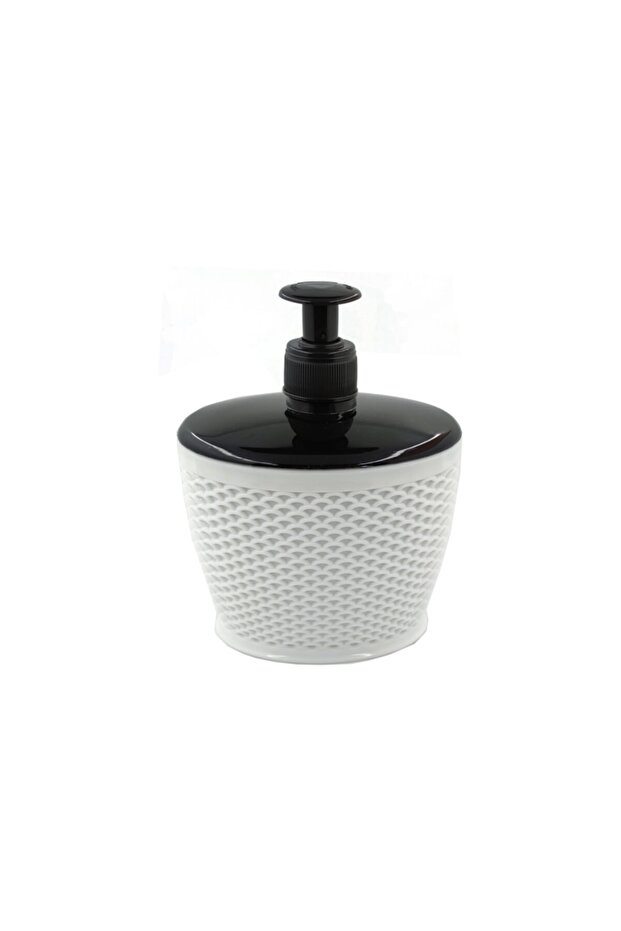 Plastic White Liquid Soap Dispenser with Fish Back Pattern - 2