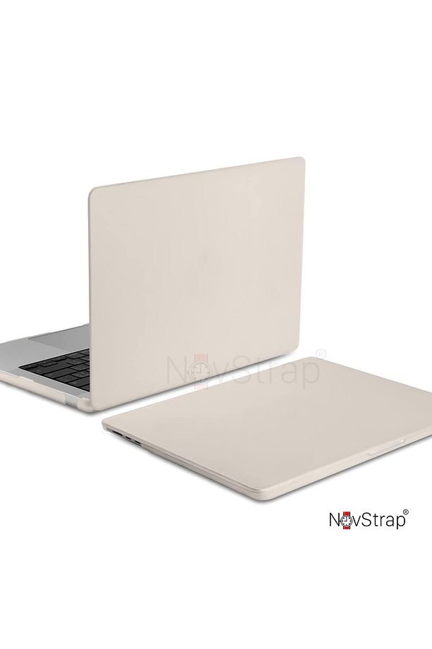 Apple Macbook Pro M1 M2 13" A2289 A2251 A1706 A1708 A1989 A2159 A2338 Kılıf Cream Kapak - 6