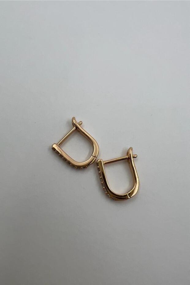 Luis ( Mini Altın Kaplama Küpe ) - 3