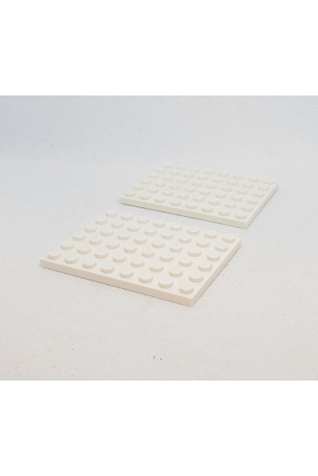 Original Moc Custom Accessory Creator Plate 6 X 8 Flat Brick White 2 Pieces to Send