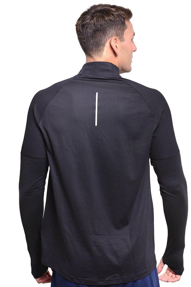 Dri-fit Element Running Yarım Fermuar Siyah Erkek Antreman Üstü - 3