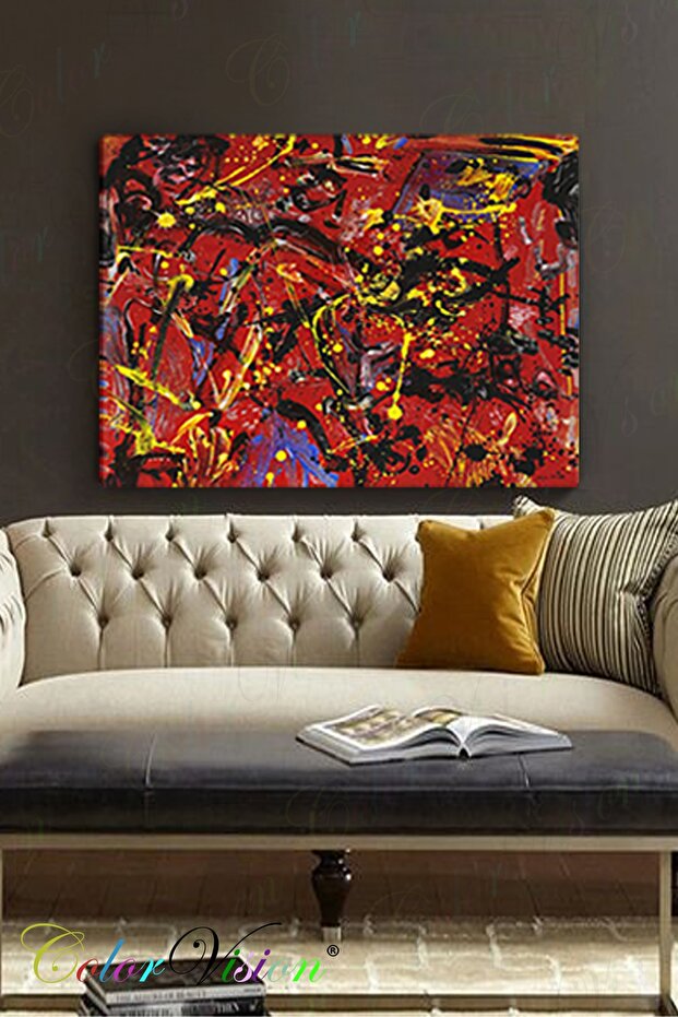 Jackson Pollock Red Composition 1946 Kanvas Tablo - 2