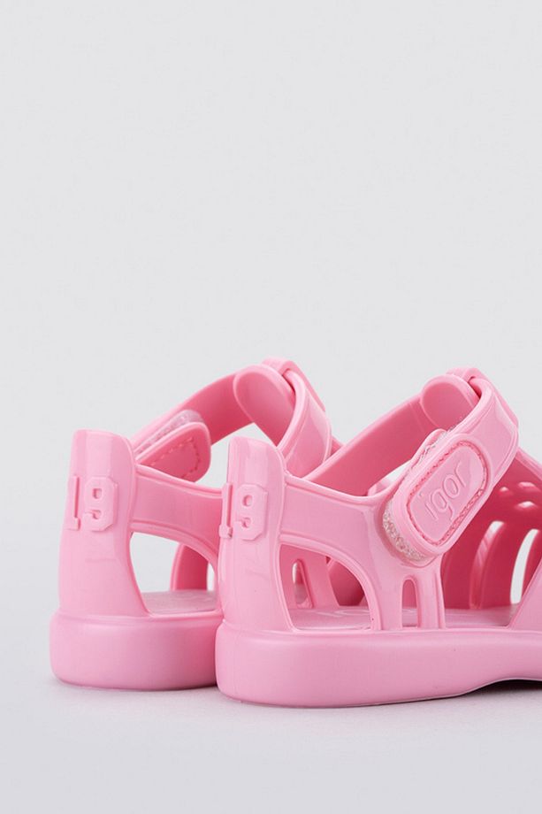 Tobby Gloss Kız Çocuk Pembe Parlak Sandalet - 4