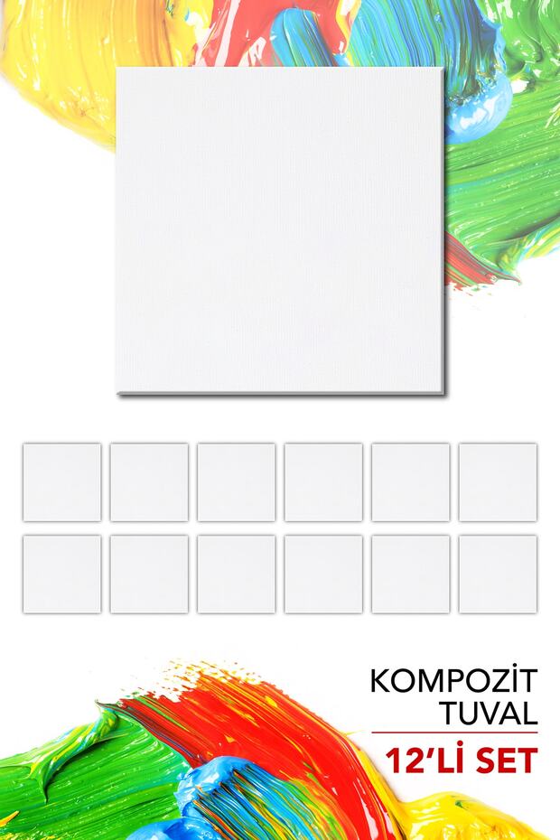 Artebella 10x10 Cm Pres Kompozit Tuval 12'li Paket