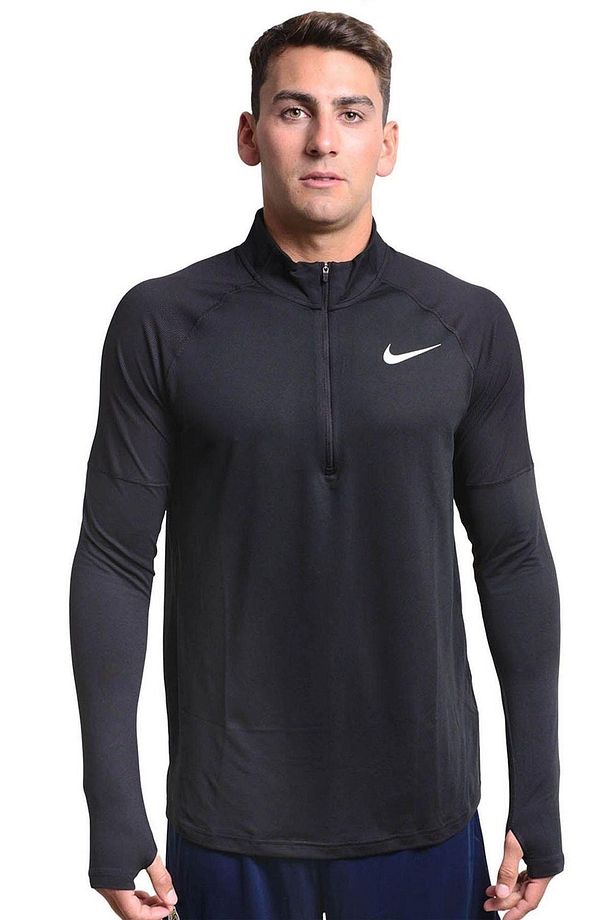Dri-fit Element Running Yarım Fermuar Siyah Erkek Antreman Üstü - 1