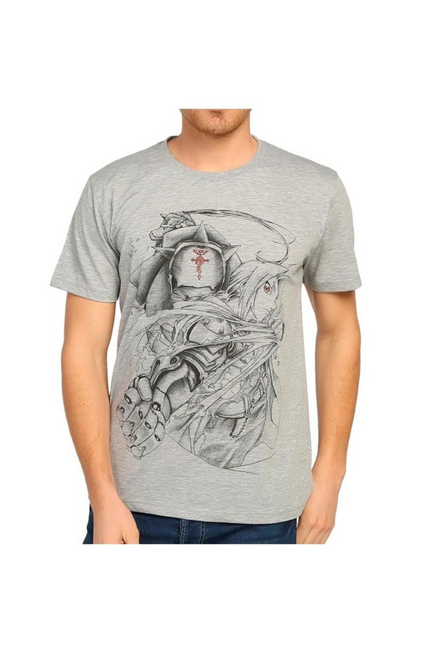 - Fullmetal Alchemist Gray Men's T-Shirt