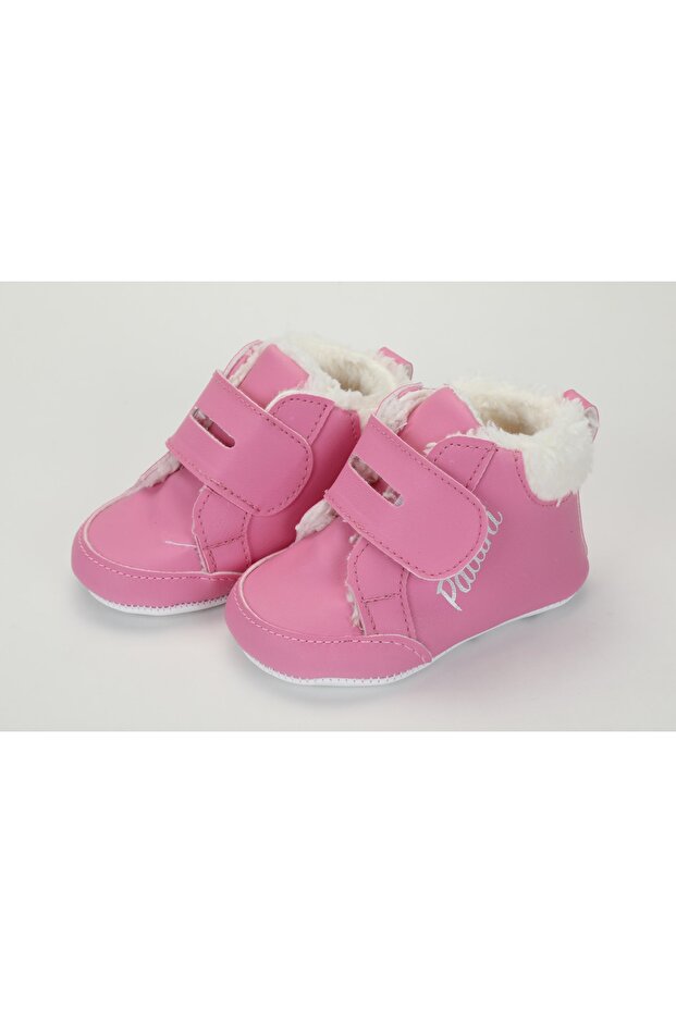 Newborn Furry Baby Booties, Ilkadım Home Booties, Antibacterial Welsoft Fur Lined Booties