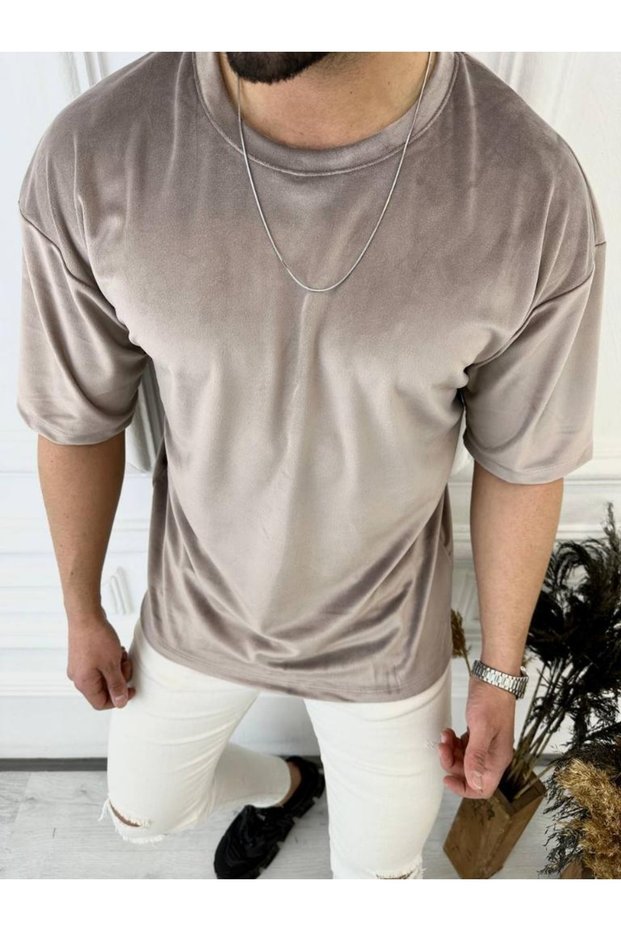 T-shirt Oversize T-Shirt Loose Fit Velvet T-Shirt