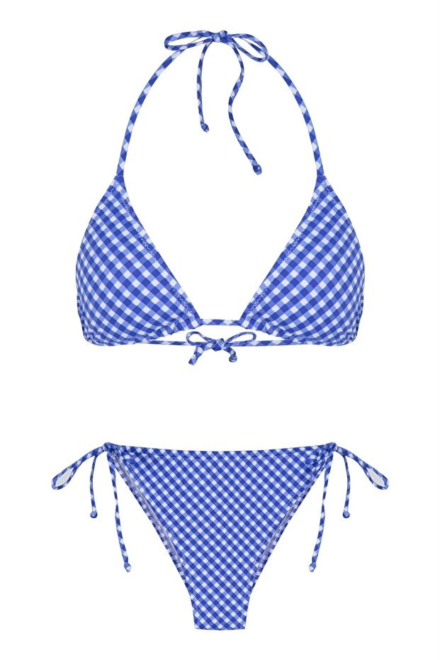 Colorful Patterned Triangle Bikini Set - 1