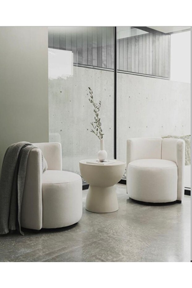 Mega Relax Berjer 2 Li Set, Beyaz - 1