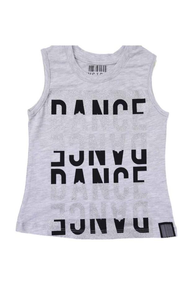 Girl's Gray Dance Printed Tank Top