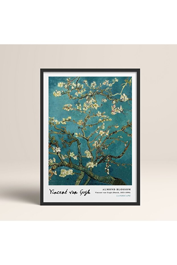 Framed Vincent Vangogh Modern Art 30X40Cm 40X60Cm 50X70Cm Black and White with Wooden Frame Vangogh02