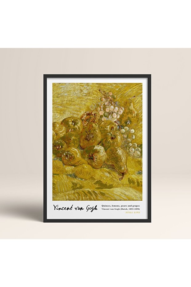 Framed Vincent Van Gogh Painting 30X40Cm 40X60Cm 50X70Cm Black and White Wooden Framed Vangogh024