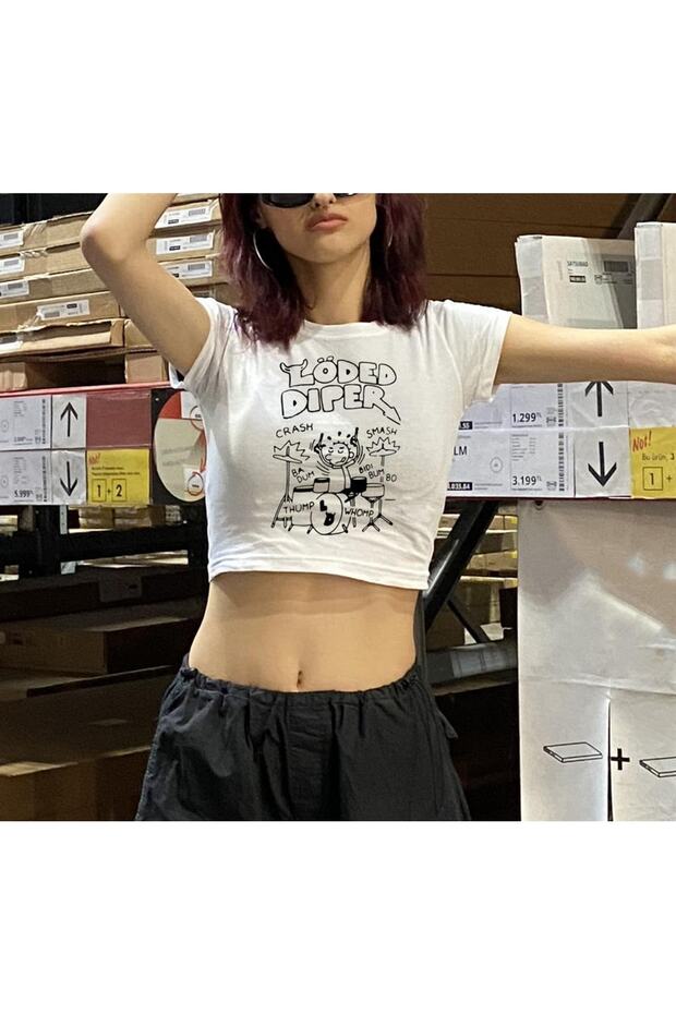 Printed White Crop