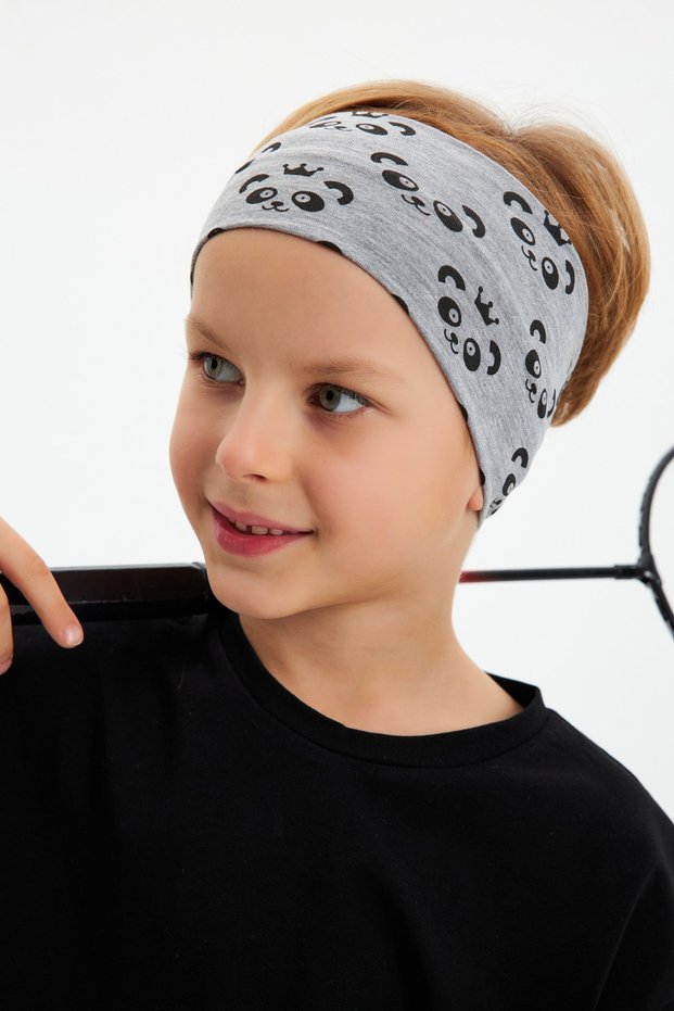 Men's Cotton Combed Cotton, Anti-Slip, Anti-Sweat, Ultra Light, Flexible Panda Patterned Hair Band Bandana