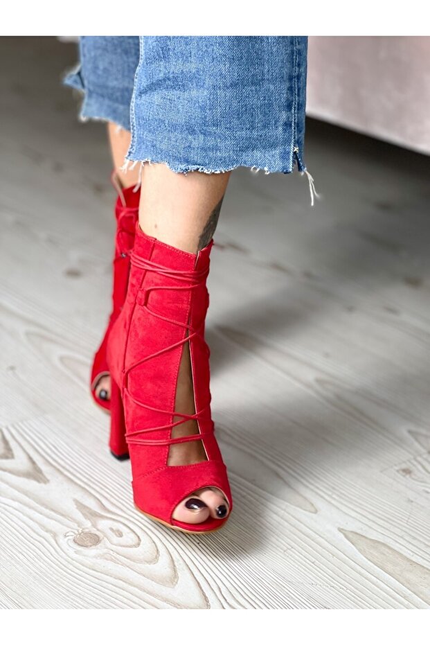 كعب صيفي بحبل أحمر سعيد - 4