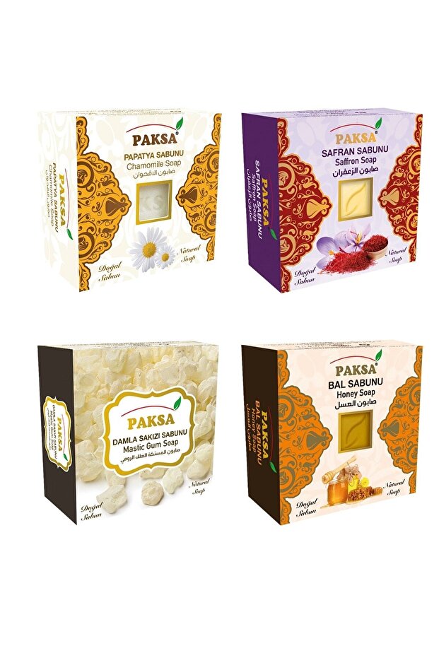 ديزي، زعفران، قطرة علكة، صابون عسل (4 قطع)