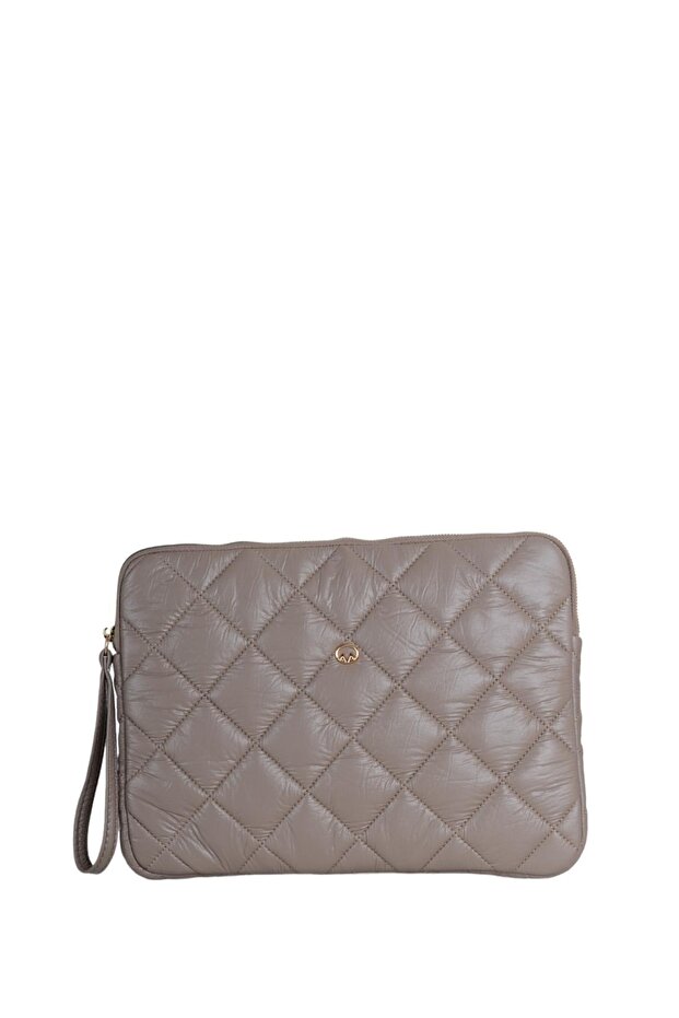 Quilted Laptop Bag and Portfolio Mink