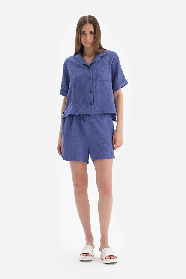 Lila Müslin Şort - 1