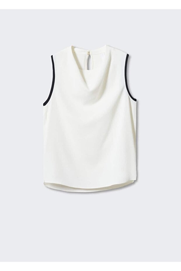 Kontrast Kollu Bluz - 3