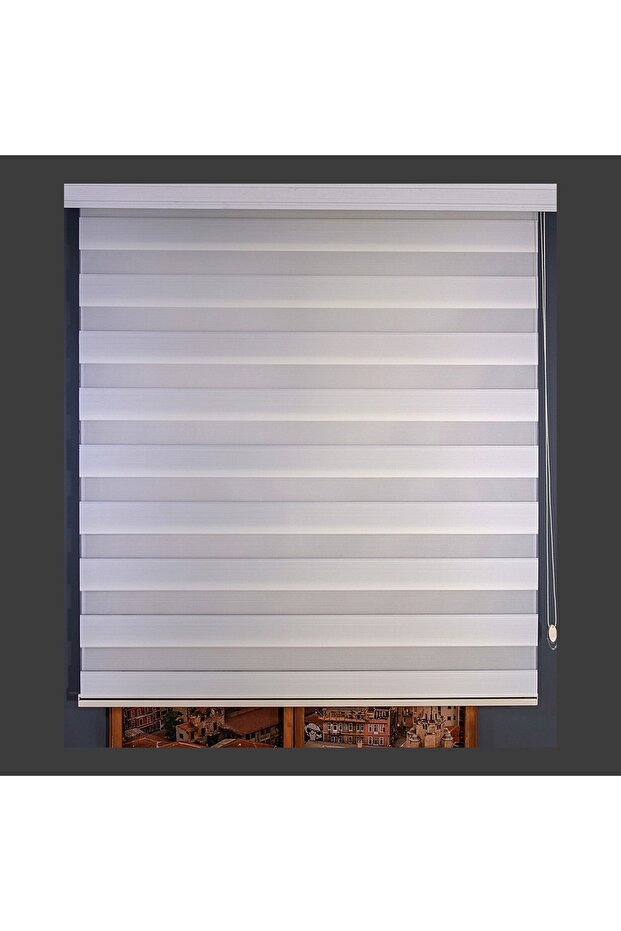 Micro Plise Krem Zebra Perde - 2