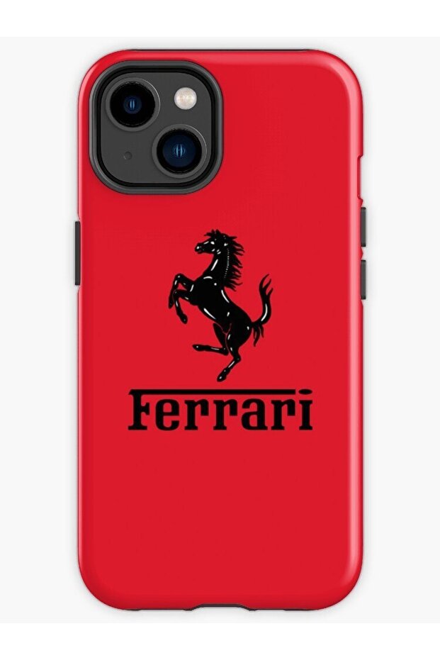 كاميرا متوافقة مع هاتف آيفون 11، موديل فيراري منقوش، الجزء الداخلي مخملي - 1