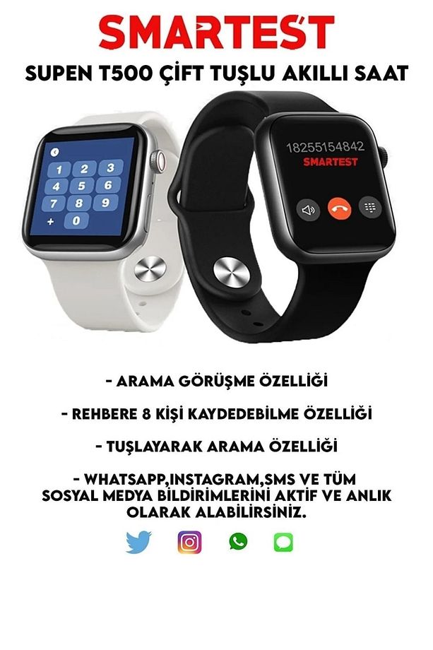 Akıllı Saat T500+f9-5 Kablosuz Dokunmatik Bluetooth Kulaklık Son Sürüm Ikili Özel Set Ios Android - 3