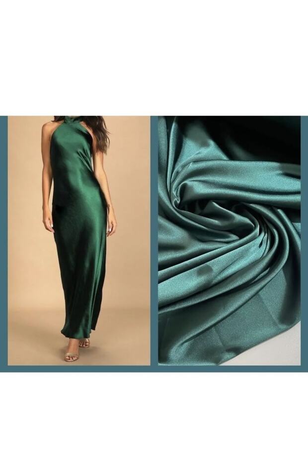 Evening Dress Thick Satin Acetate Stretch Fabric Not See-Through
