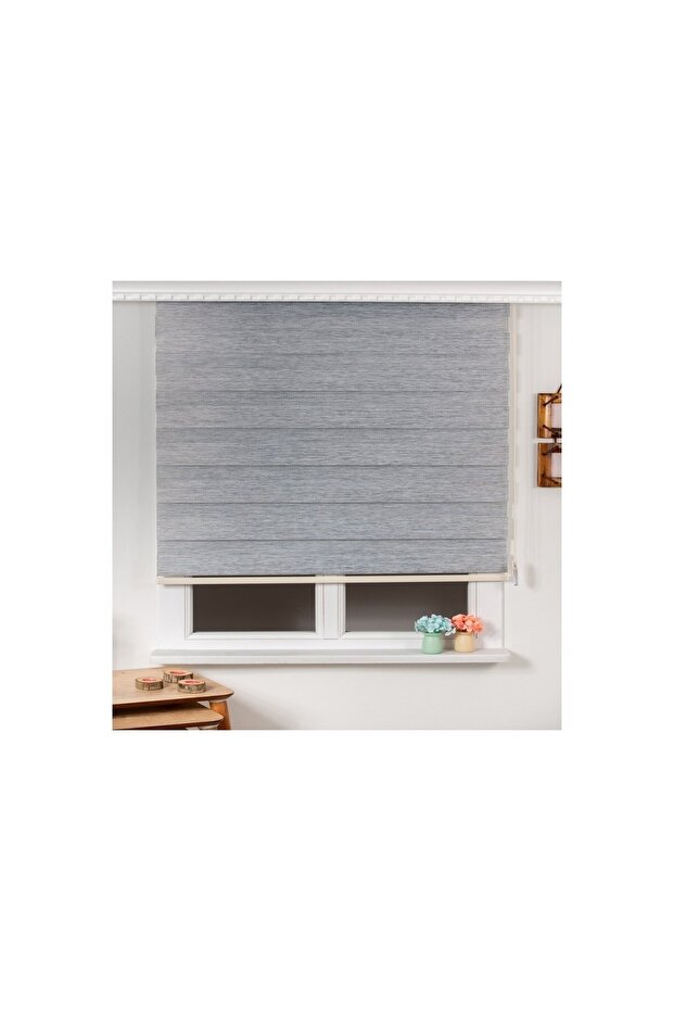 Gri Bambu Zebra Stor Perde - 3