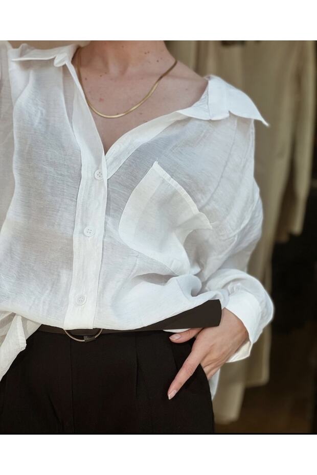 Fast Perry Omzu Düşük Oversize Gömlek - 1