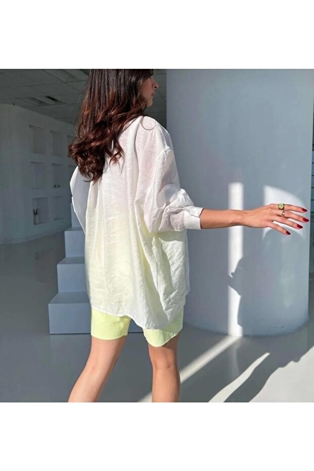 Fast Perry Omzu Düşük Oversize Gömlek - 2