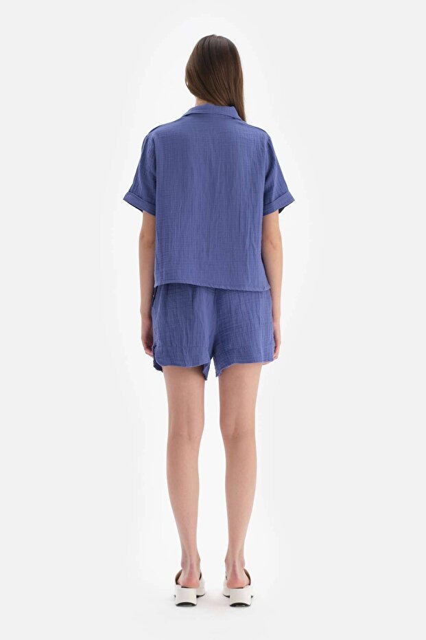 Lila Müslin Şort - 2