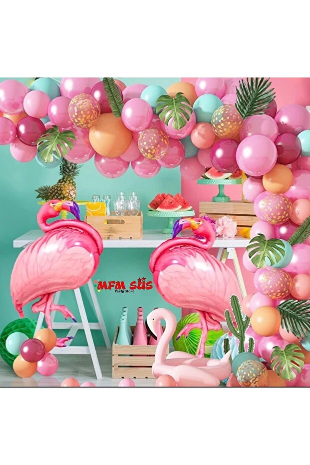 Party Flamingo Pink Foil Chain Balloon Birthday Set