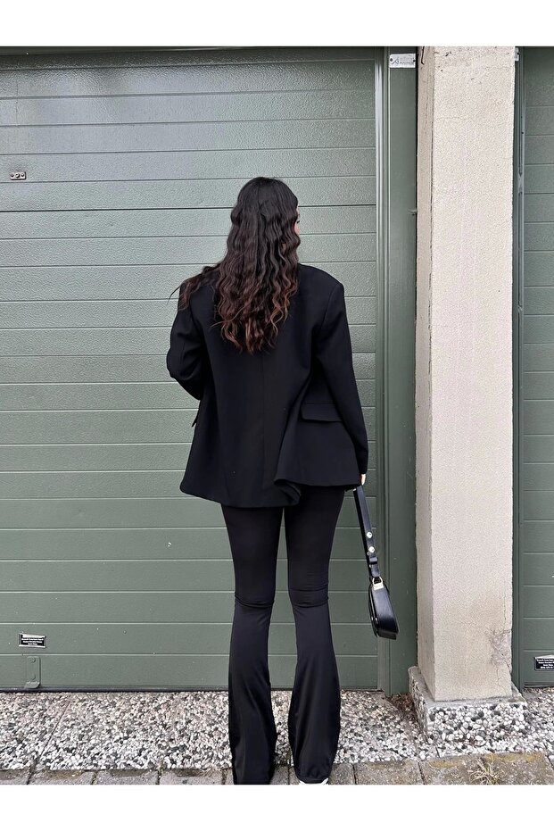 İspanyol Paça Tayt Pantolon - 8