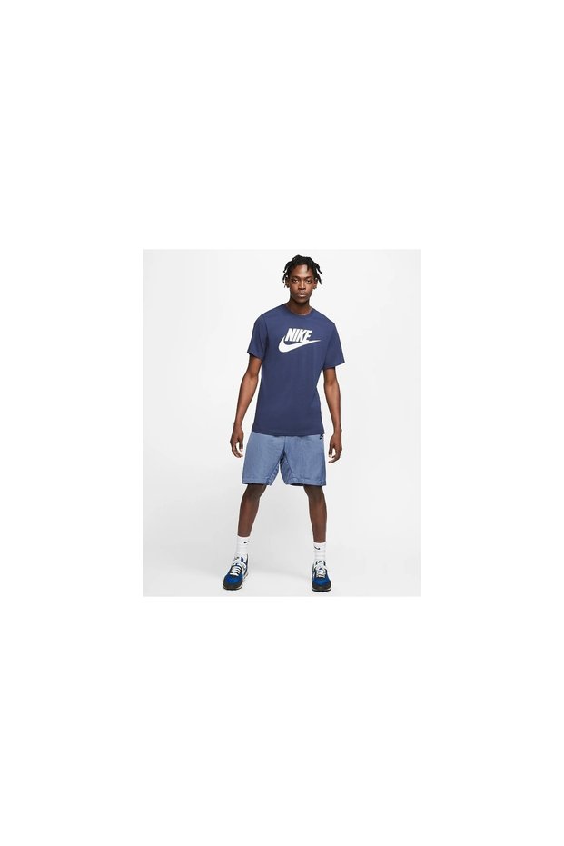 Nsw Tee Icon Futura Men's Navy Blue Casual Style T-shirt