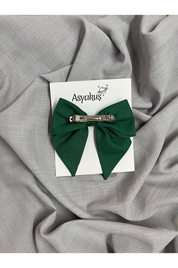 مشبك أوتوماتيكي بفيونكة خضراء - 4