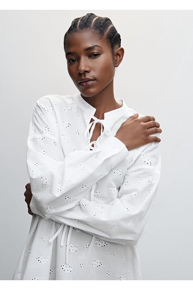 Ajurlu Pamuklu Gecelik - 6