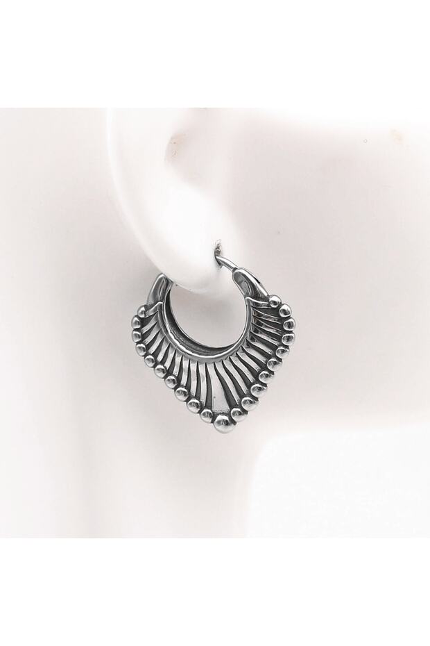 Vintage Design Big Drop Model Boutique Ring Snap-on 316l Steel Men's Earrings